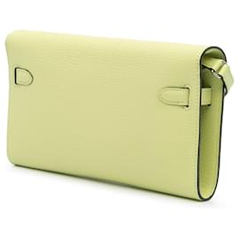 Hermès-Hermès Green Chevre Mysore Kelly To Go Wallet-Other,Green