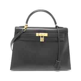 Hermès-Hermes Kelly 32cm Handbag-Black