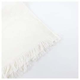 Hermès-Étole en soie et cachemire Hermès-Blanc