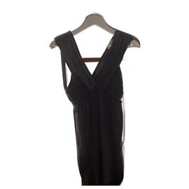Robe en soie noire Sandro Noir