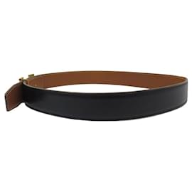 Hermès-VINTAGE HERMES BELT LINK REVERSIBLE LEATHER 32MM H GOLD BUCKLE SIZE 72-Other