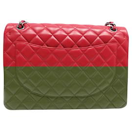 Chanel-CHANEL CLASSIC TIMELESS MAXI JUMBO QUILTED LEATHER HAND BAG-Red