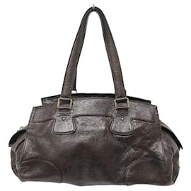 Céline-CELINE TOTE HAND BAG BROWN LEATHER SHOULDER BAG-Brown