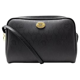 Christian Dior-VINTAGE CHRISTIAN DIOR HONEYCOMB SHOULDER BAG-Black