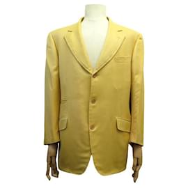 Arnys-ARNYS MARCEL JACKET 54 IT 50 M FR IN CASHMERE YELLOW-Yellow