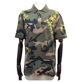 Loro Piana-POLO VALENTINO ZANDRA RHODES XL 52 CAMOUFLAGE ET ETOILES PV3MH02M3M2 TSHIRT-Kaki