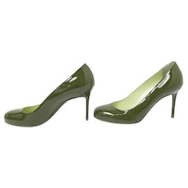 Christian Louboutin-CHRISTIAN LOUBOUTIN DOLLY PUMP 85 3221279 36.5 PATENT LEATHER SHOES-Red