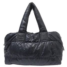 NEUE CHANEL COCO COCOON MM NYLON SCHWARZE TASCHE Schwarz