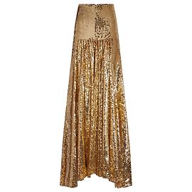 Paco Rabanne Gonna lunga D'oro Metallico