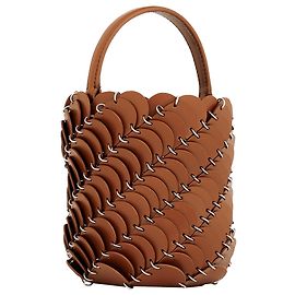 Paco Rabanne Piccolo secchiello di cognac borsa Paco in pelle D'oro Metallico