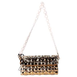 Paco Rabanne Borsa trapuntata dorata D'oro Metallico