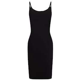 Paco Rabanne-Black drapé pression short dress-Black