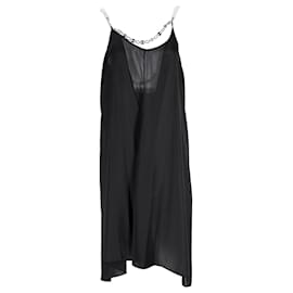 Paco Rabanne-Short Dress with Jewelled Straps-Black