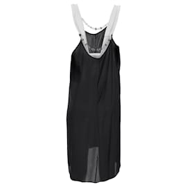 Paco Rabanne-Short Dress with Jewelled Straps-Black