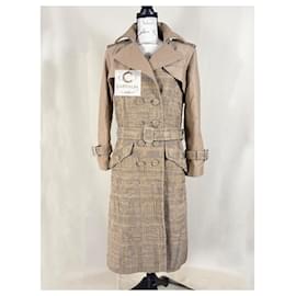 Chanel-14K$ Beige Ribbon Tweed Trench Coat 34 FR-Beige