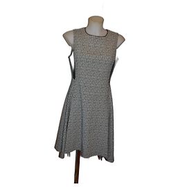 DKNY Midi-Kleid schwarz weiß Schwarz Weiß