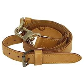 Louis Vuitton-LOUIS VUITTON Adjustable Shoulder Strap Leather 36.6""-43.7"" Beige Auth 112950-Beige