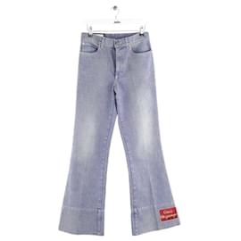Gucci-Cotton wide jeans-Blue