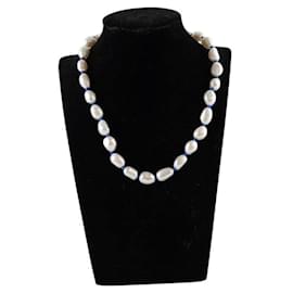 Autre Marque-Pearl necklace-White
