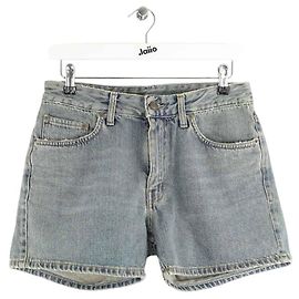 Saint Laurent Shorts mini de algodão azul Azul