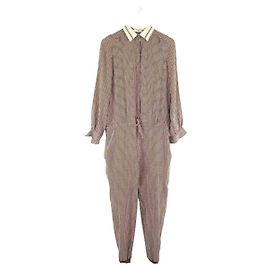 Chloé brown silk jumpsuit Brown