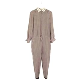 Chloé-Silk jumpsuit-Brown