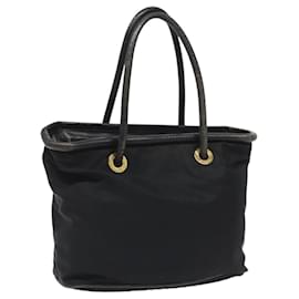 Céline-CELINE Shoulder Bag Nylon Black Auth 101065-Black