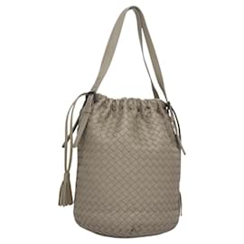 Autre Marque-BOTTEGA VENETA INTRECCIATO Hobo Hand Bag Leather Gray Auth yk17483-Brown
