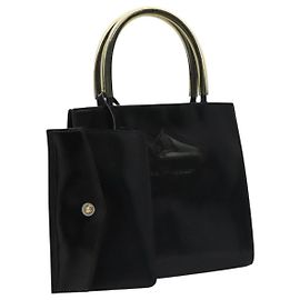 Schwarze Leder-Handtasche Salvatore Ferragamo Auth BD145 Schwarz