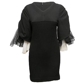 CHANEL Kleider T.FR 42 Synthetisch Schwarz