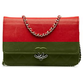 Chanel-CHANEL Handbags T.  Leather-Red