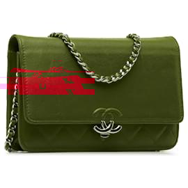 Chanel-CHANEL Handbags T.  Leather-Red