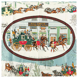 Hermès-HERMES Scarves T.  Silk-Red