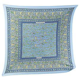 Hermès-HERMES Scarves T.  Silk-Blue