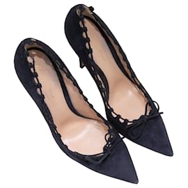 Autre Marque-NON SIGNE / UNSIGNED Heels T.EU 42 Suede-Navy blue
