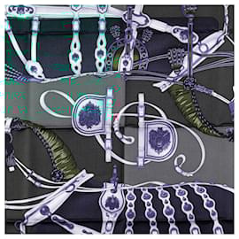 Hermès-HERMES Scarves T.  Silk-Grey