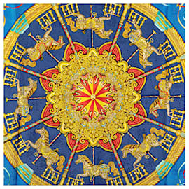 Hermès-HERMES Scarves T.  Silk-Blue