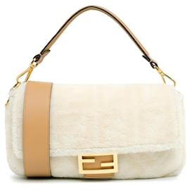 Fendi-FENDI Handbags T.  Leather-Cream