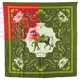 Hermès-HERMES Scarves T.  Silk-Red