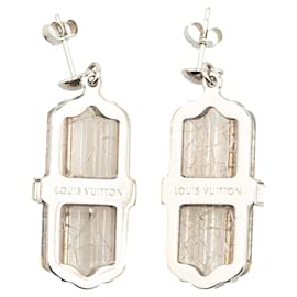 Louis Vuitton-LOUIS VUITTON Earrings T.  Cloth-Silvery