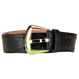 Louis Vuitton-LOUIS VUITTON Belts T.International S Leather-Black