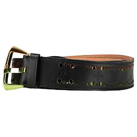 Louis Vuitton-LOUIS VUITTON Belts T.International S Leather-Black