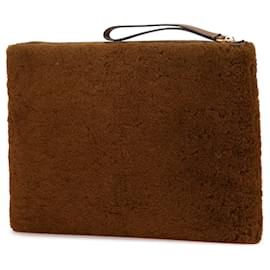 Fendi-FENDI Clutch bags T.  Leather-Brown