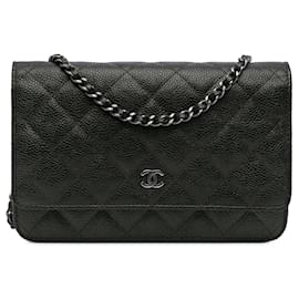 Chanel-CHANEL Handbags T.  Leather-Black