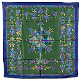 Hermès-HERMES Scarves T.  Silk-Green