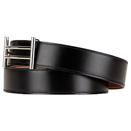 Hermès-HERMES Belts T.International S Leather-Black