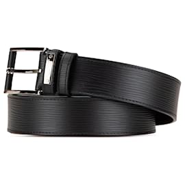Louis Vuitton-LOUIS VUITTON Belts T.International S Leather-Black