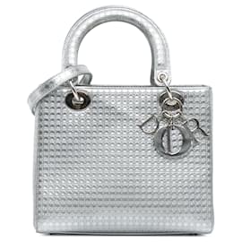 Dior-DIOR Handbags T.  Leather-Silvery