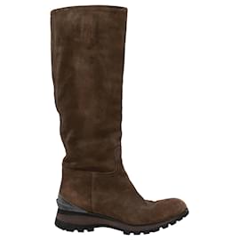 Prada-PRADA Boots T.EU 37 Suede-Brown