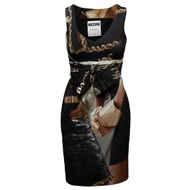 Robe MOSCHINO T.IT 38 Synthétique Noir